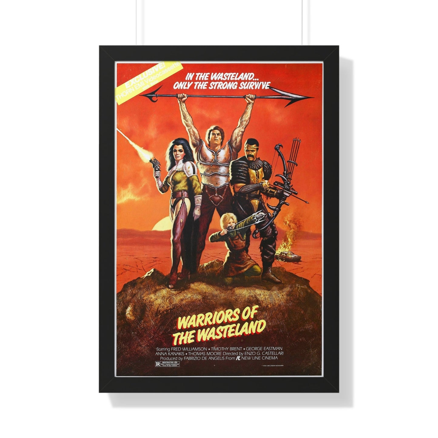 WARRIORS OF THE WASTELAND (THE NEW BARBARIANS) 1983 - Framed Movie Poster-20" x 30"-The Sticker Space