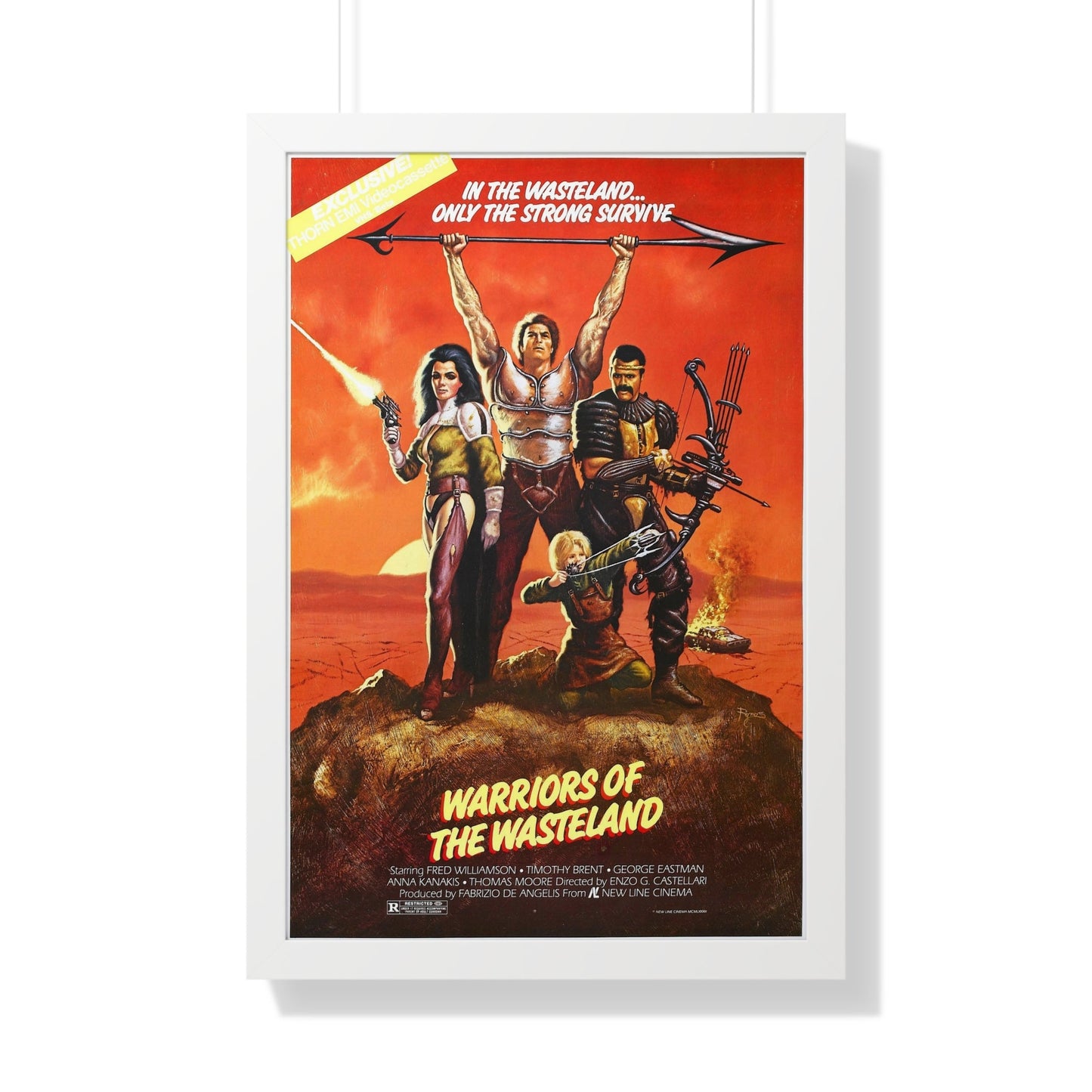 WARRIORS OF THE WASTELAND (THE NEW BARBARIANS) 1983 - Framed Movie Poster-20" x 30"-The Sticker Space