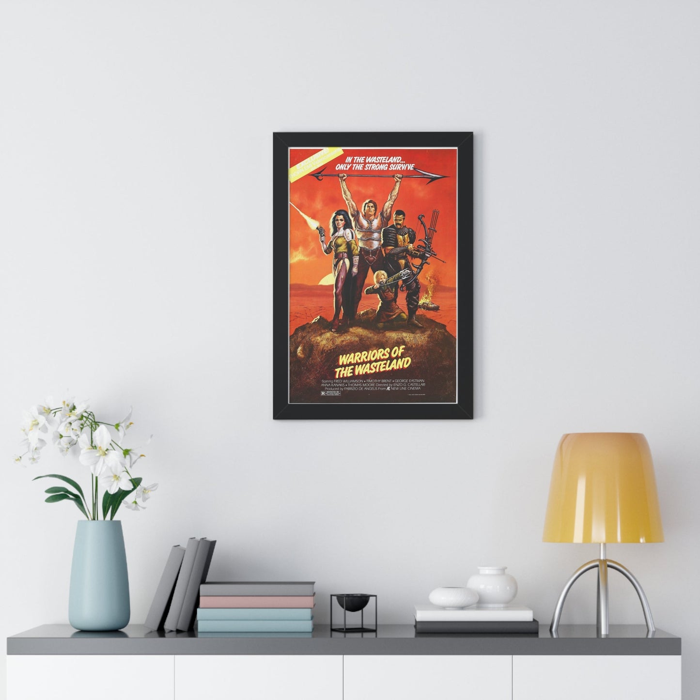 WARRIORS OF THE WASTELAND (THE NEW BARBARIANS) 1983 - Framed Movie Poster-The Sticker Space