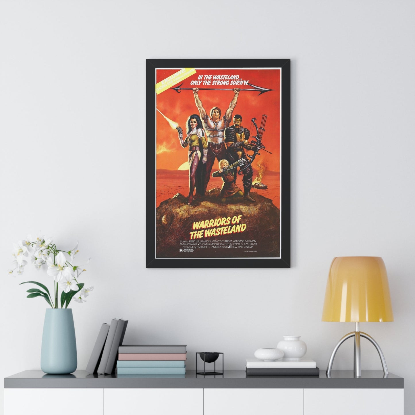 WARRIORS OF THE WASTELAND (THE NEW BARBARIANS) 1983 - Framed Movie Poster-The Sticker Space