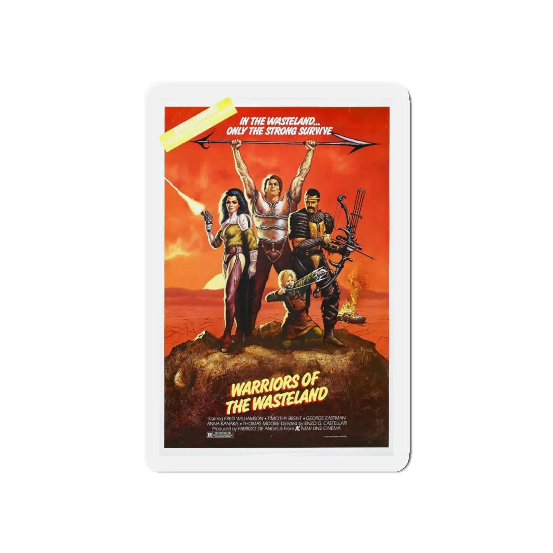 WARRIORS OF THE WASTELAND (THE NEW BARBARIANS) 1983 Movie Poster - Refrigerator Magnet 5 Inch - The Sticker Space