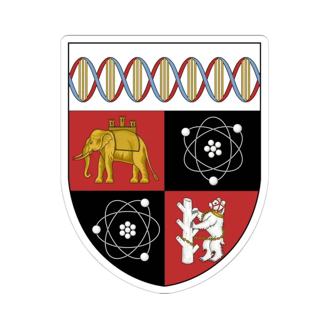 Warwick University Shield (United Kingdom) (Coat of Arms) STICKER Vinyl Kiss-Cut Decal 6 Inch White - The Sticker Space