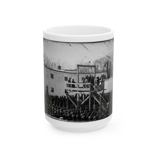 Washington, D.C. Adjusting The Rope For The Execution Of Wirz (U.S. Civil War) White Coffee Mug-15oz-The Sticker Space