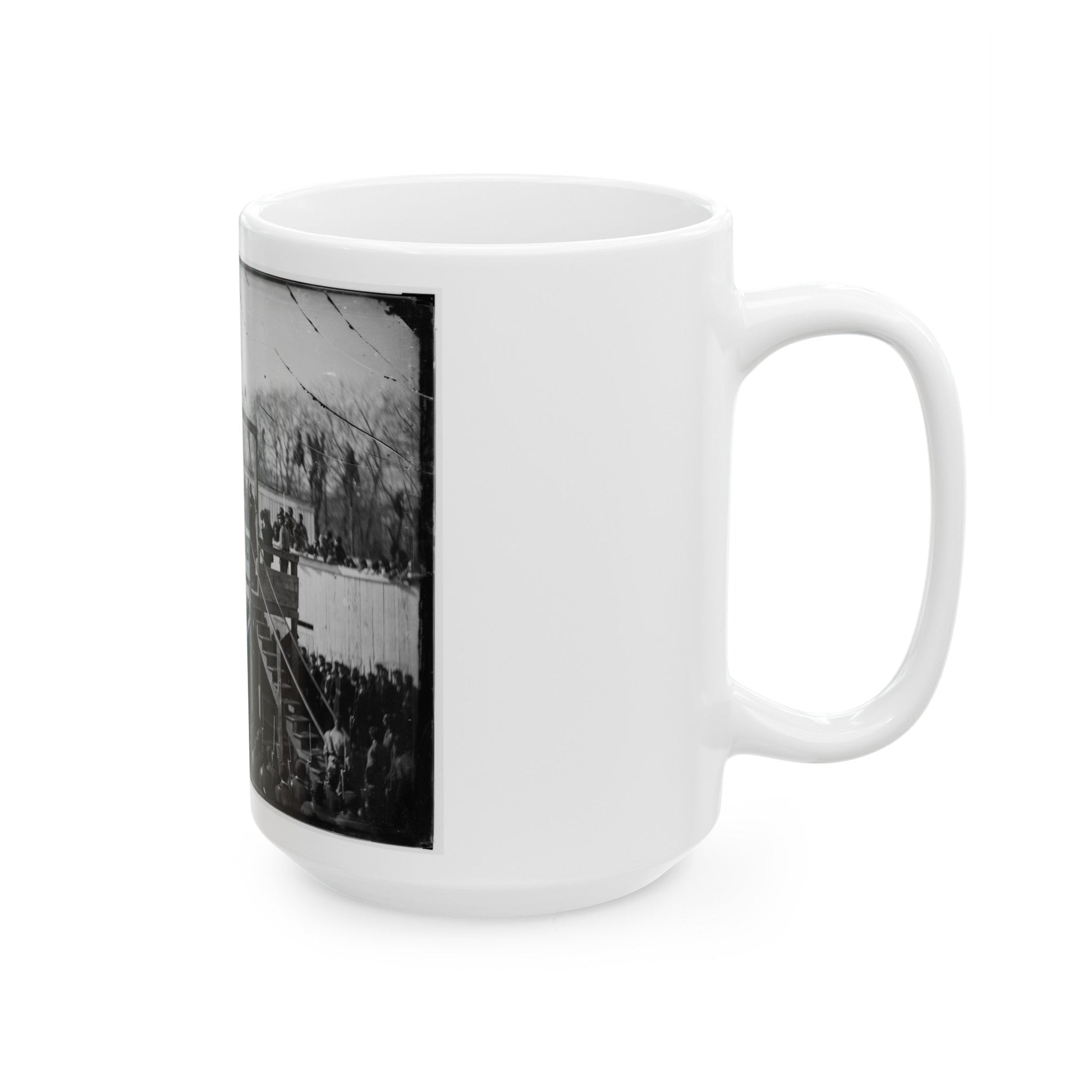 Washington, D.C. Adjusting The Rope For The Execution Of Wirz (U.S. Civil War) White Coffee Mug-The Sticker Space