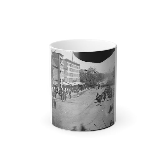 Washington, D.C. Artillery Unit Passing on Pennsylvania Avenue Near the Treasury (U.S. Civil War) Color Morphing Mug 11oz-11oz-The Sticker Space