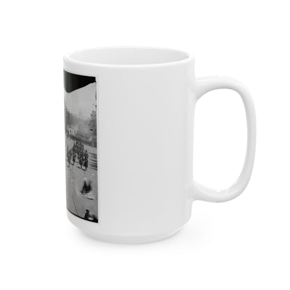 Washington, D.C. Artillery Unit Passing On Pennsylvania Avenue Near The Treasury (U.S. Civil War) White Coffee Mug-The Sticker Space