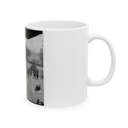 Washington, D.C. Artillery Unit Passing On Pennsylvania Avenue Near The Treasury (U.S. Civil War) White Coffee Mug-The Sticker Space