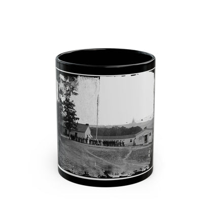 Washington, D.C. Band Before Officers' Quarters At Harewood Hospital (U.S. Civil War) Black Coffee Mug-11oz-The Sticker Space