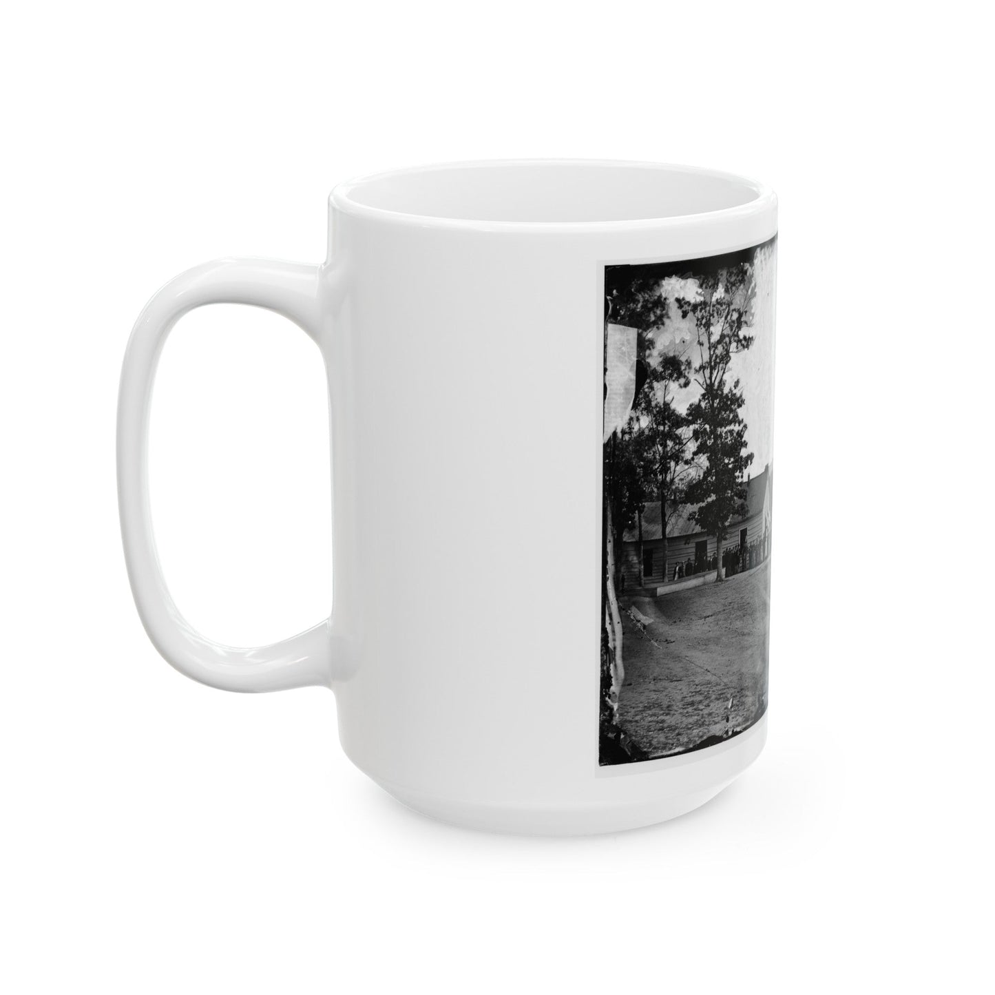 Washington, D.C. Band Before Officers' Quarters At Harewood Hospital (U.S. Civil War) White Coffee Mug-The Sticker Space