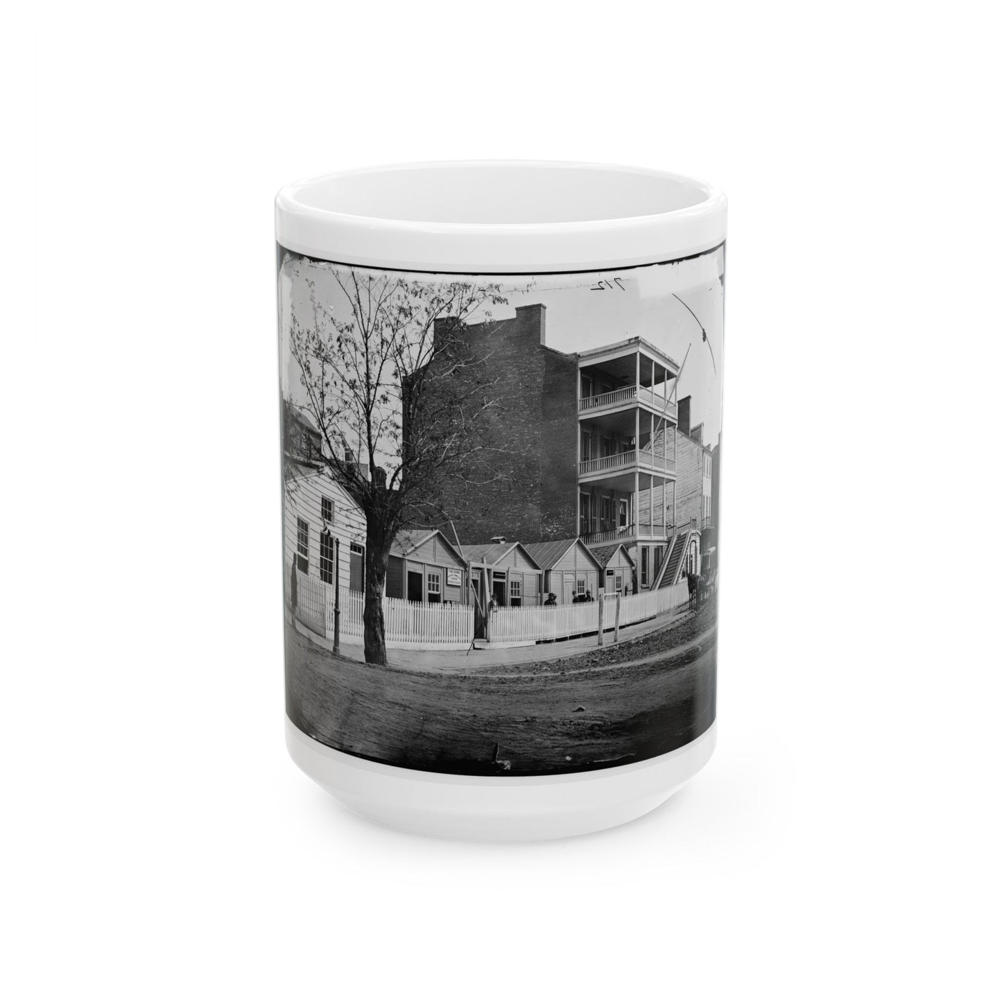 Washington, D.C. Buildings Of The Sanitary Commission Home Lodge For Invalid Soldiers, North Capitol Near C St. (U.S. Civil War) White Coffee Mug-15oz-The Sticker Space