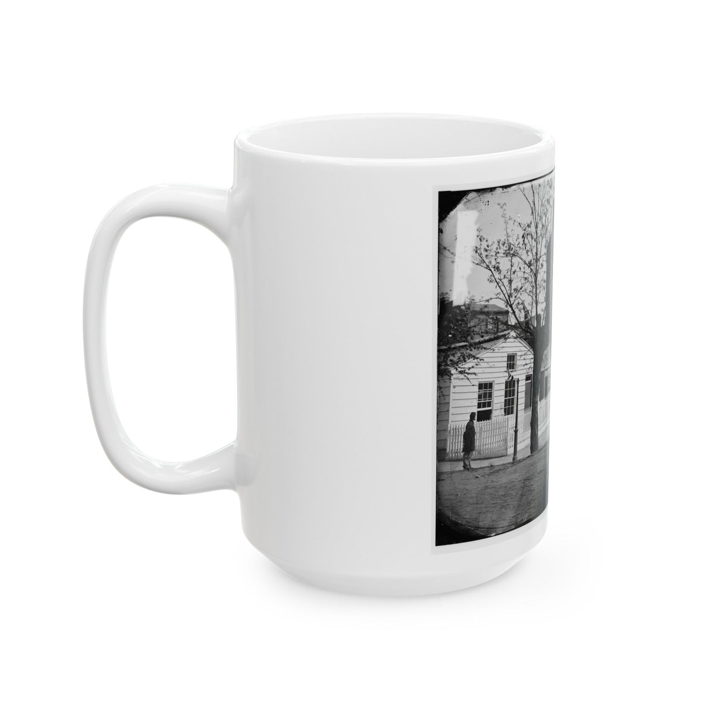 Washington, D.C. Buildings Of The Sanitary Commission Home Lodge For Invalid Soldiers, North Capitol Near C St. (U.S. Civil War) White Coffee Mug-The Sticker Space