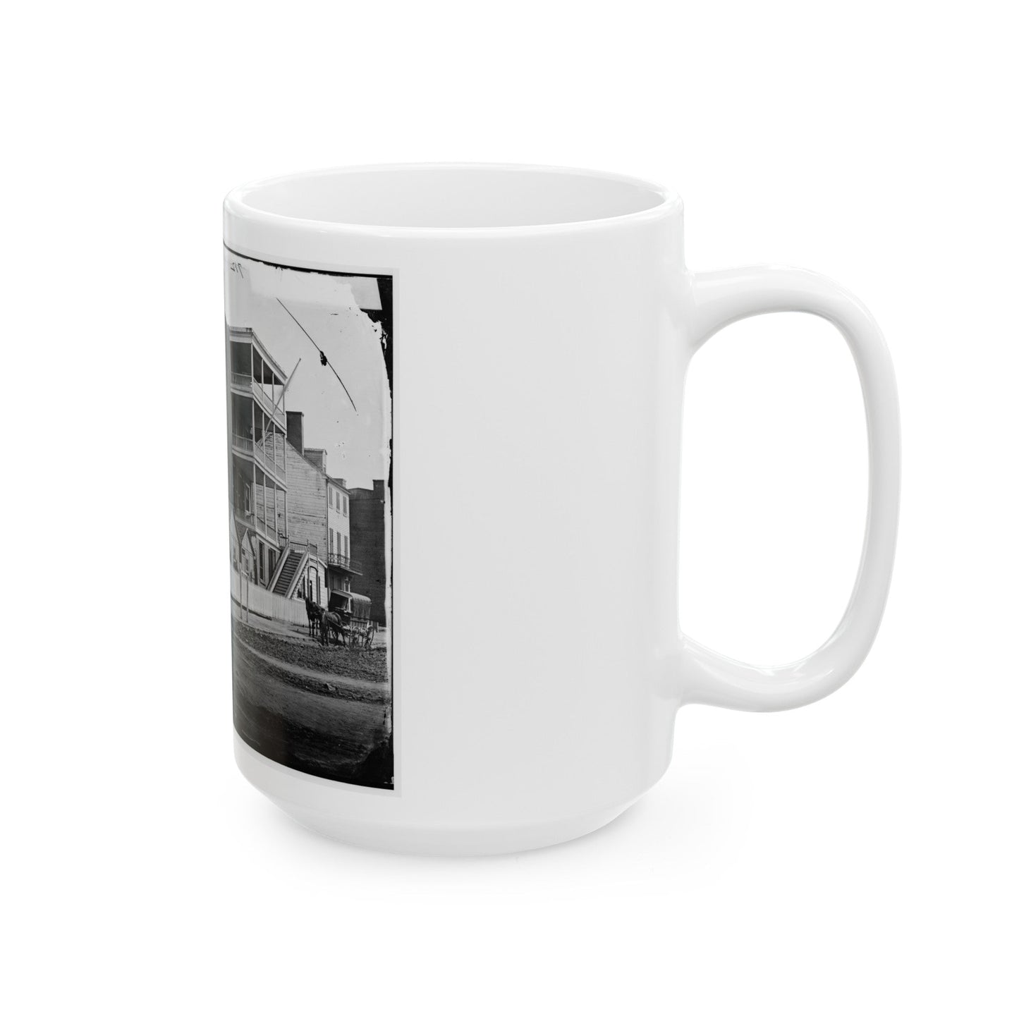Washington, D.C. Buildings Of The Sanitary Commission Home Lodge For Invalid Soldiers, North Capitol Near C St. (U.S. Civil War) White Coffee Mug