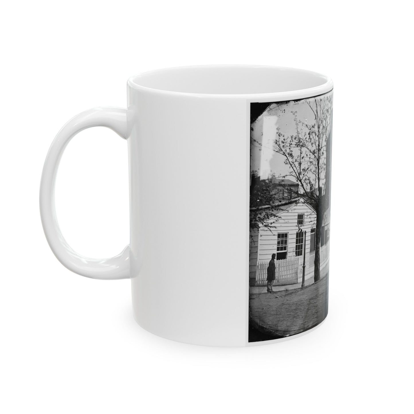 Washington, D.C. Buildings Of The Sanitary Commission Home Lodge For Invalid Soldiers, North Capitol Near C St. (U.S. Civil War) White Coffee Mug-The Sticker Space