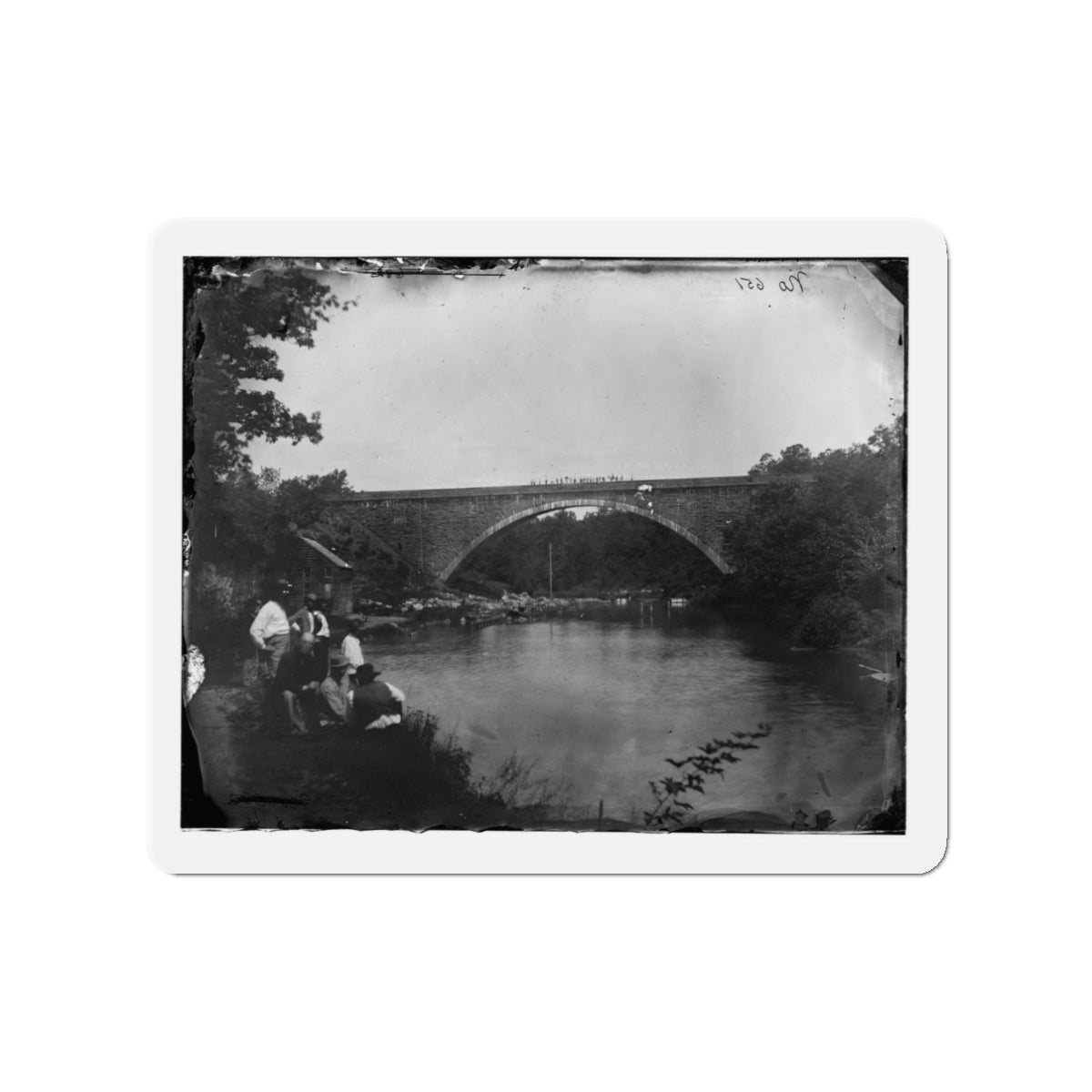 Washington, D.C. Cabin John Bridge In Nearby Maryland (U.S. Civil War) Refrigerator Magnet-3" x 3"-The Sticker Space