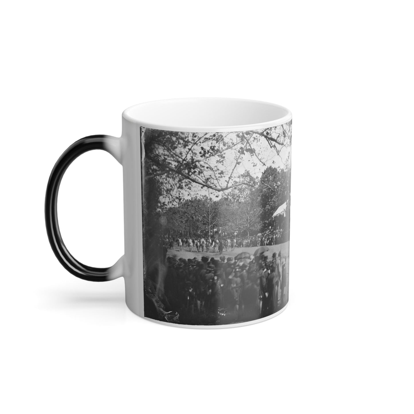 Washington, D.C. Cavalry Unit Passing Presidential Reviewing Stand (U.S. Civil War) Color Morphing Mug 11oz-11oz-The Sticker Space