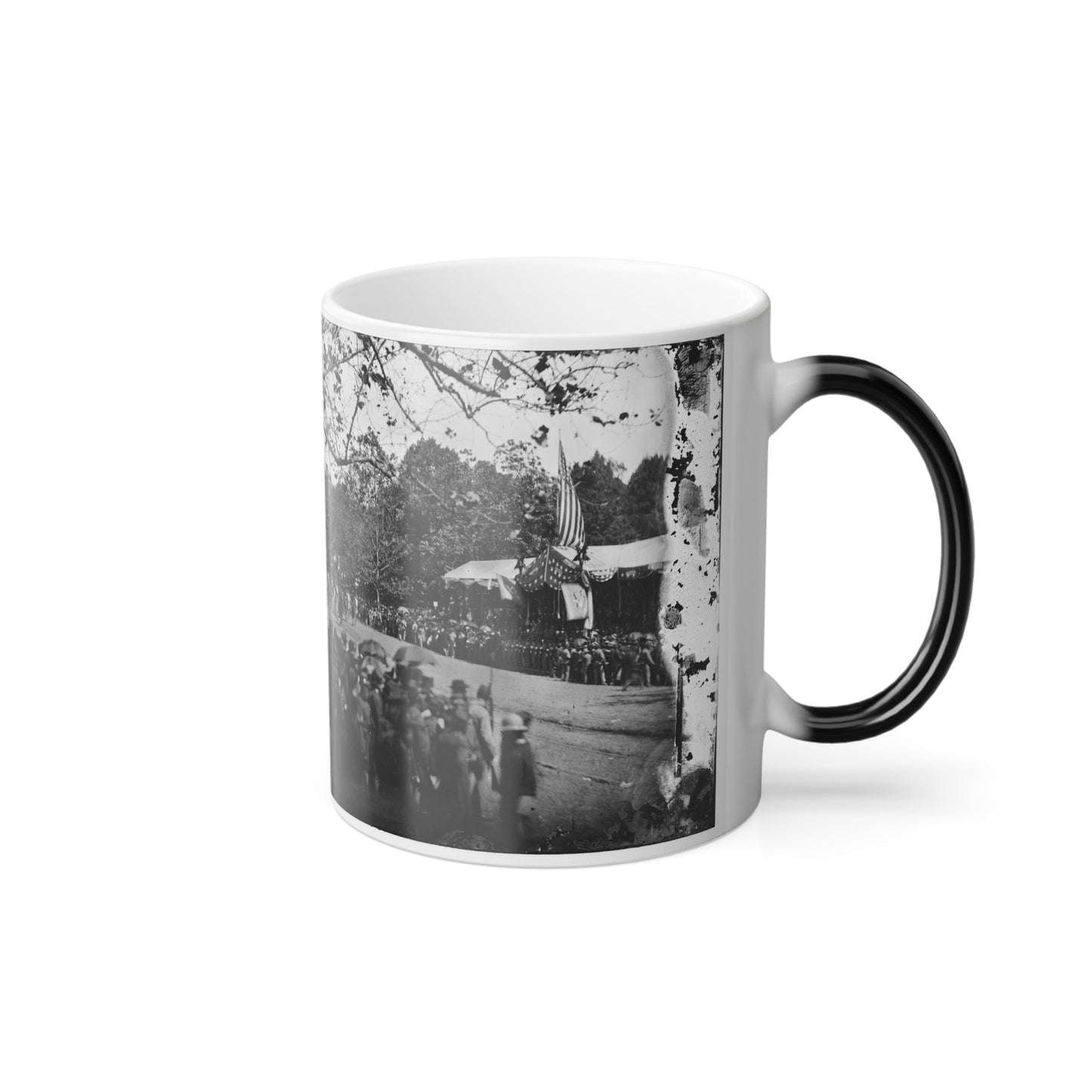 Washington, D.C. Cavalry Unit Passing Presidential Reviewing Stand (U.S. Civil War) Color Morphing Mug 11oz-11oz-The Sticker Space