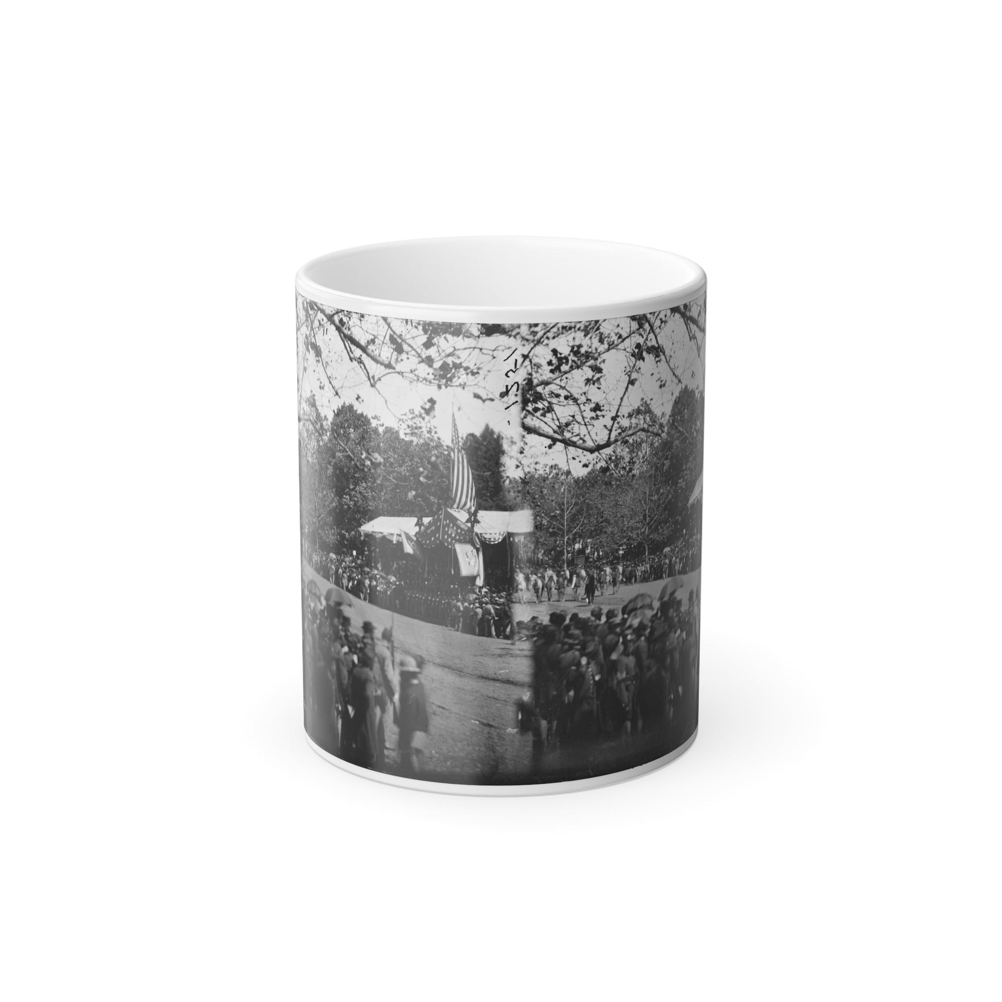 Washington, D.C. Cavalry Unit Passing Presidential Reviewing Stand (U.S. Civil War) Color Morphing Mug 11oz-11oz-The Sticker Space