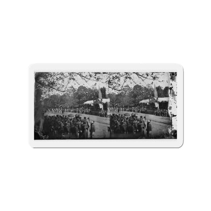 Washington, D.C. Cavalry Unit Passing Presidential Reviewing Stand (U.S. Civil War) Refrigerator Magnet-2" x 2"-The Sticker Space