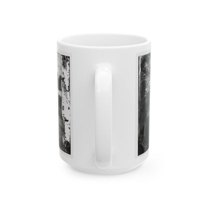 Washington, D.C. Cavalry Unit Passing Presidential Reviewing Stand (U.S. Civil War) White Coffee Mug-The Sticker Space