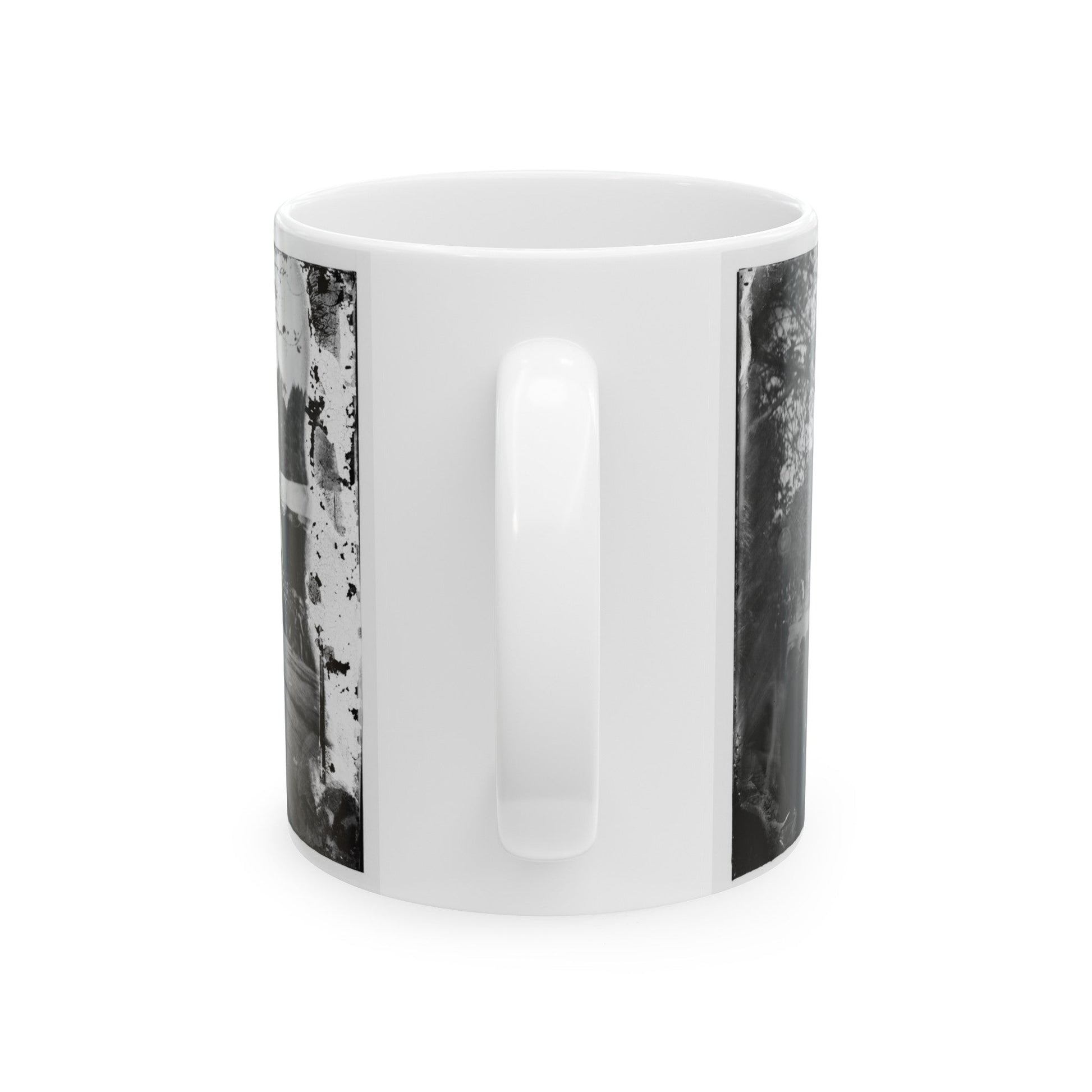 Washington, D.C. Cavalry Unit Passing Presidential Reviewing Stand (U.S. Civil War) White Coffee Mug-The Sticker Space