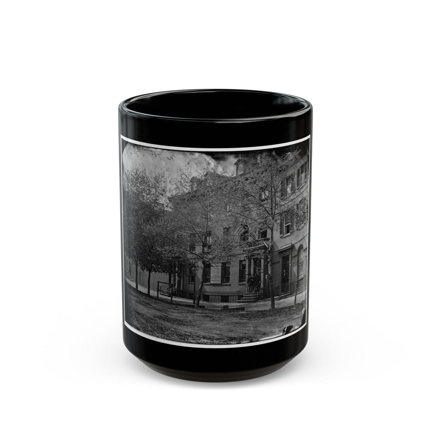 Washington, D.C. Central Office Of The Sanitary Commission, 1333 F Street, N.W. (U.S. Civil War) Black Coffee Mug