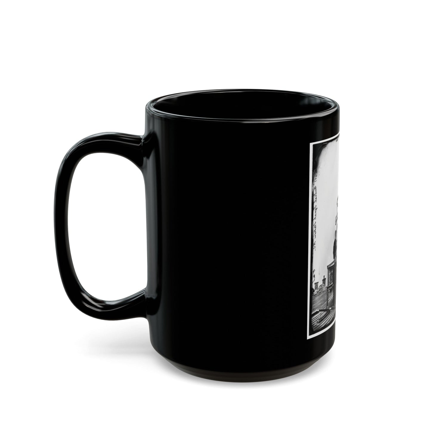 Washington, D.C. Central Signal Station, Winder Building, 17th And E Streets Nw, And Signal Corps Men (U.S. Civil War) Black Coffee Mug-The Sticker Space