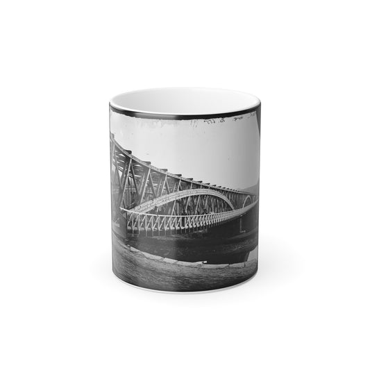 Washington, D.C. Chain Bridge Over the Potomac; Chesapeake and Ohio Canal in Foreground (U.S. Civil War) Color Morphing Mug 11oz-11oz-The Sticker Space