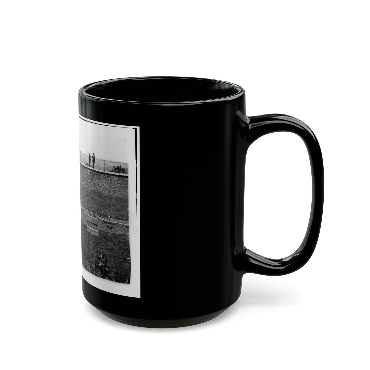 Washington, D.C. Coffins And Open Graves Ready For The Conspirators' Bodies At Right Of Scaffold (U.S. Civil War) Black Coffee Mug-The Sticker Space