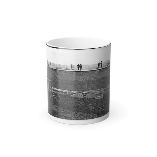 Washington, D.C. Coffins and Open Graves Ready for the Conspirators' Bodies at Right of Scaffold (U.S. Civil War) Color Morphing Mug 11oz-11oz-The Sticker Space