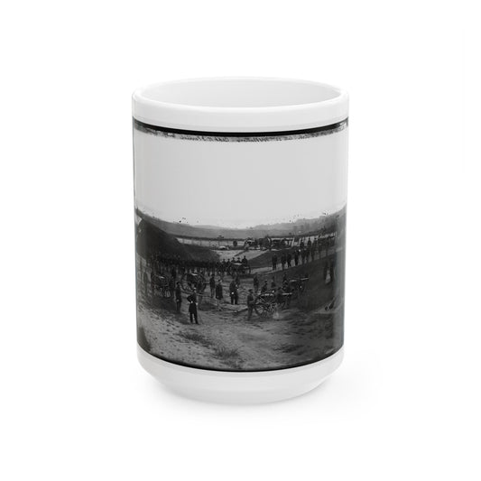 Washington, D.C. Company M, 9th New York Heavy Artillery, In A Fort (U.S. Civil War) White Coffee Mug-15oz-The Sticker Space