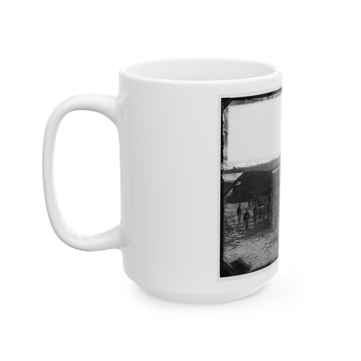 Washington, D.C. Company M, 9th New York Heavy Artillery, In A Fort (U.S. Civil War) White Coffee Mug-The Sticker Space