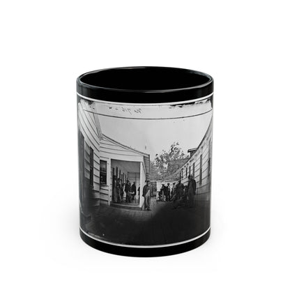 Washington, D.C. Convalescent Soldiers And Others Outside Quarters Of The Sanitary Commission Home Lodge (U.S. Civil War) Black Coffee Mug-11oz-The Sticker Space