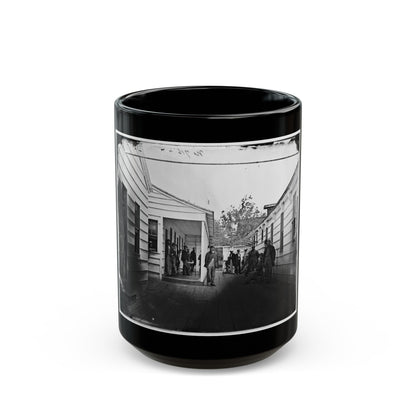 Washington, D.C. Convalescent Soldiers And Others Outside Quarters Of The Sanitary Commission Home Lodge (U.S. Civil War) Black Coffee Mug-15oz-The Sticker Space