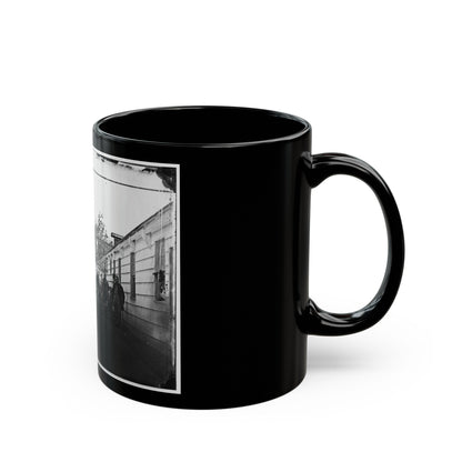 Washington, D.C. Convalescent Soldiers And Others Outside Quarters Of The Sanitary Commission Home Lodge (U.S. Civil War) Black Coffee Mug-The Sticker Space