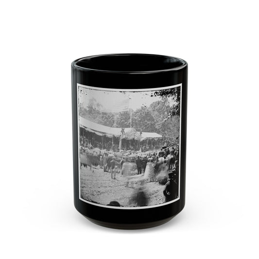 Washington, D.C. Crowd In Front Of Presidential Reviewing Stand (U.S. Civil War) Black Coffee Mug-15oz-The Sticker Space