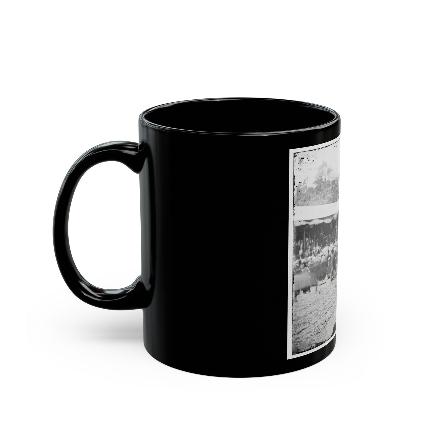 Washington, D.C. Crowd In Front Of Presidential Reviewing Stand (U.S. Civil War) Black Coffee Mug-The Sticker Space