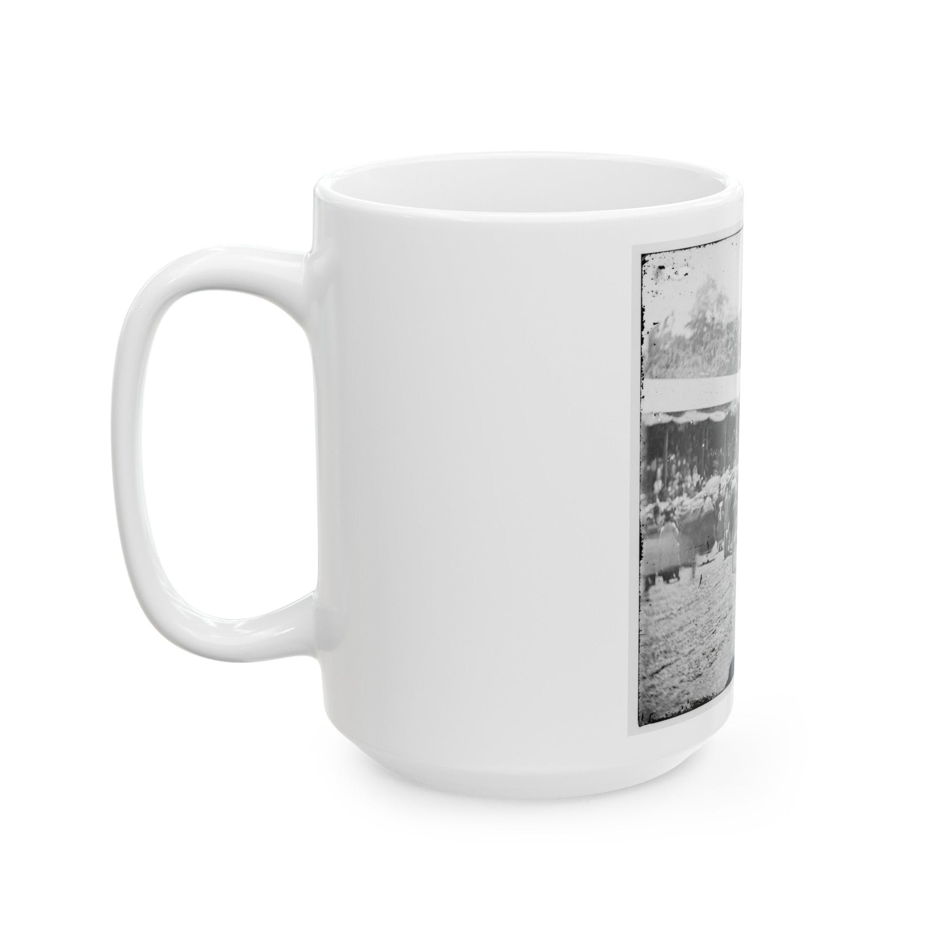 Washington, D.C. Crowd In Front Of Presidential Reviewing Stand (U.S. Civil War) White Coffee Mug-The Sticker Space