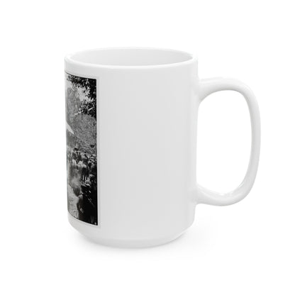 Washington, D.C. Crowd In Front Of Presidential Reviewing Stand (U.S. Civil War) White Coffee Mug-The Sticker Space