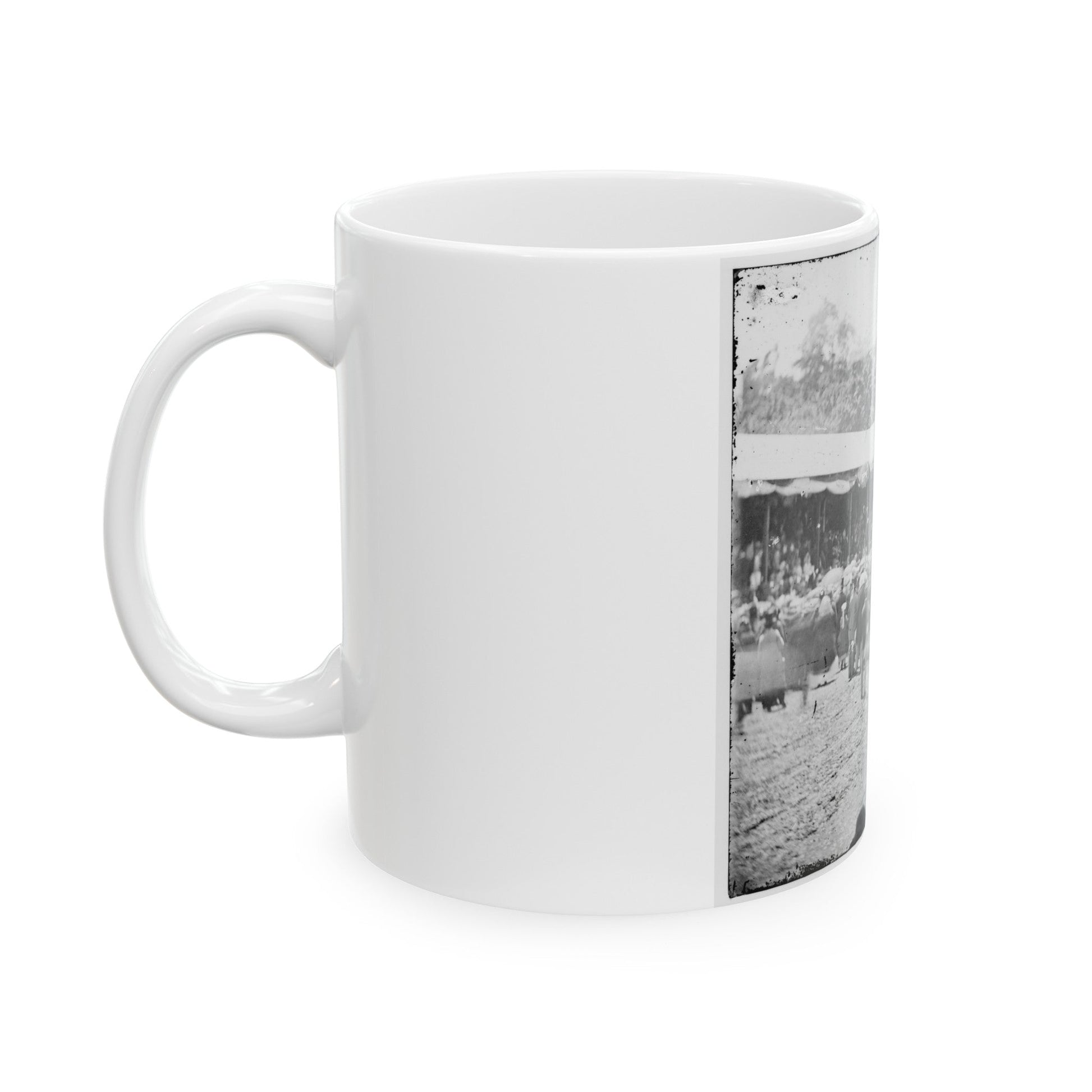 Washington, D.C. Crowd In Front Of Presidential Reviewing Stand (U.S. Civil War) White Coffee Mug-The Sticker Space