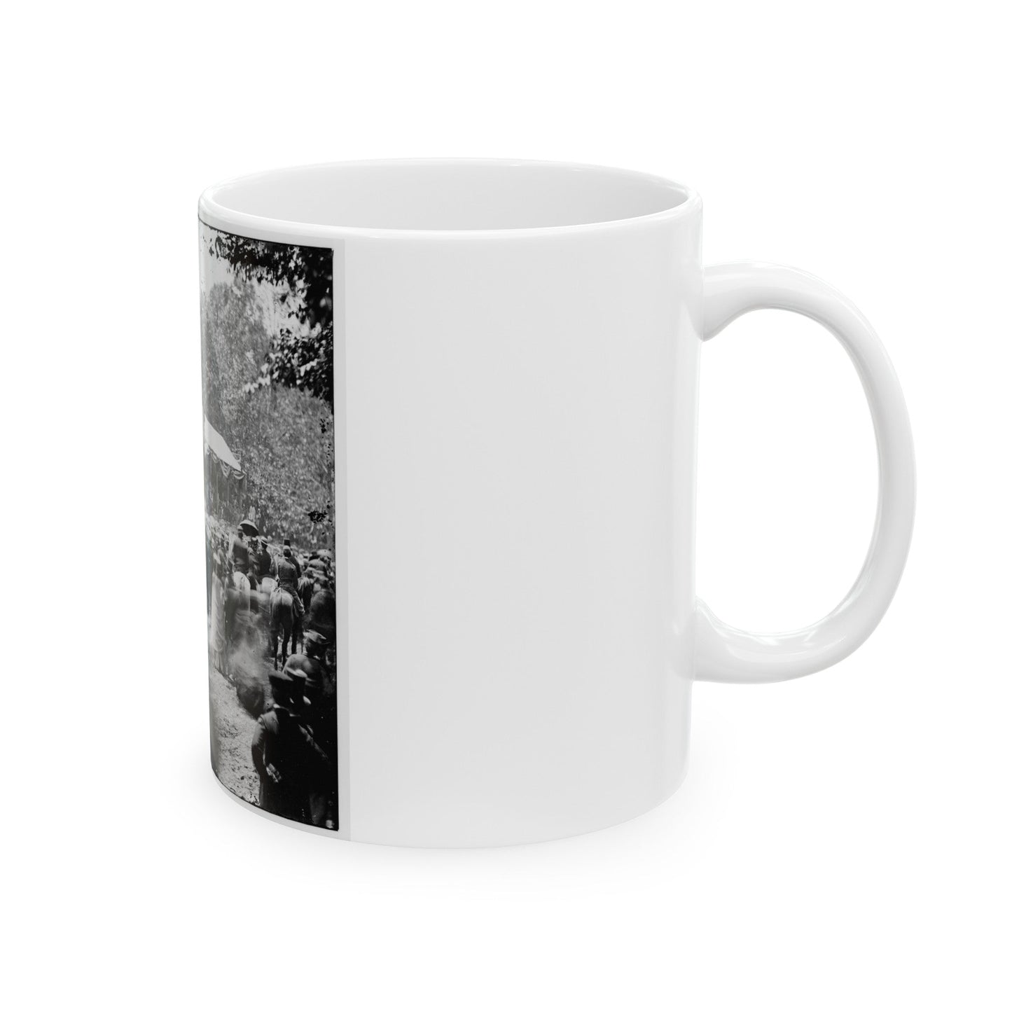 Washington, D.C. Crowd In Front Of Presidential Reviewing Stand (U.S. Civil War) White Coffee Mug-The Sticker Space