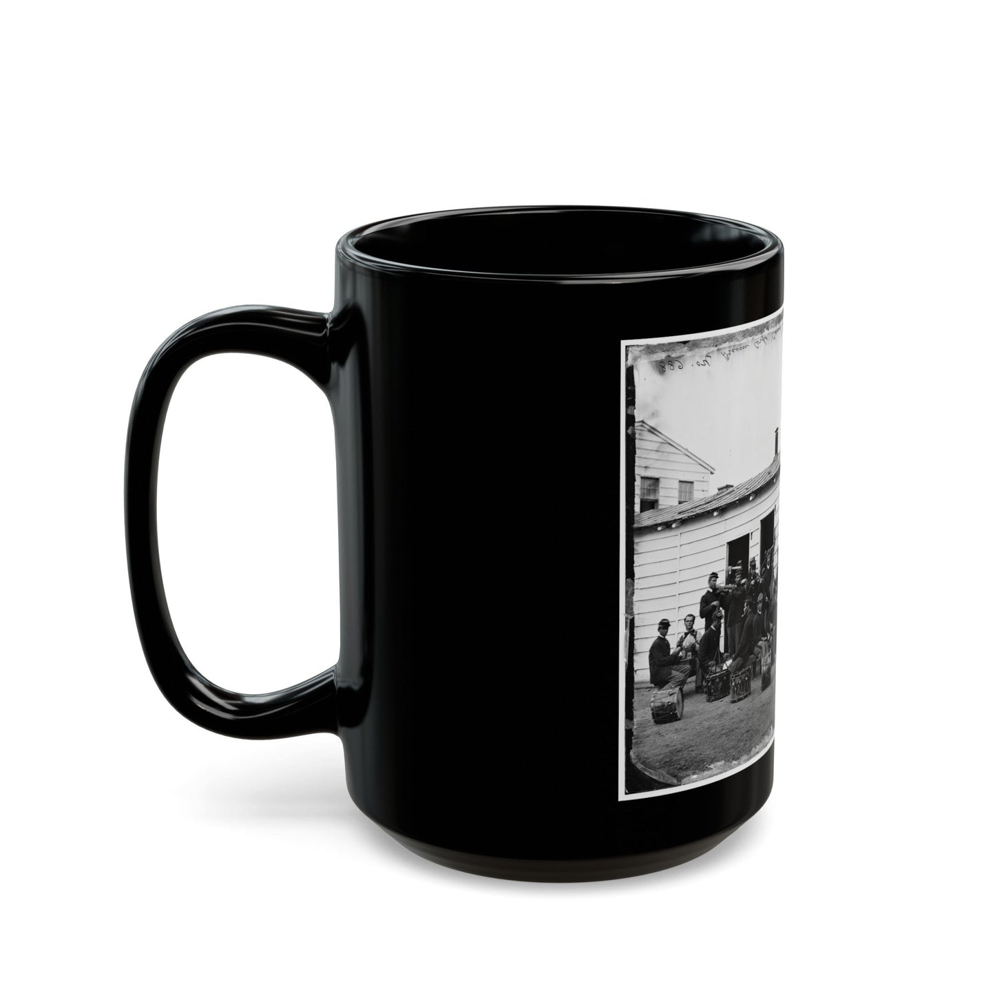 Washington, D.C. Drum Corps Of 10th Veteran Reserve Corps At Leisure (U.S. Civil War) Black Coffee Mug-The Sticker Space