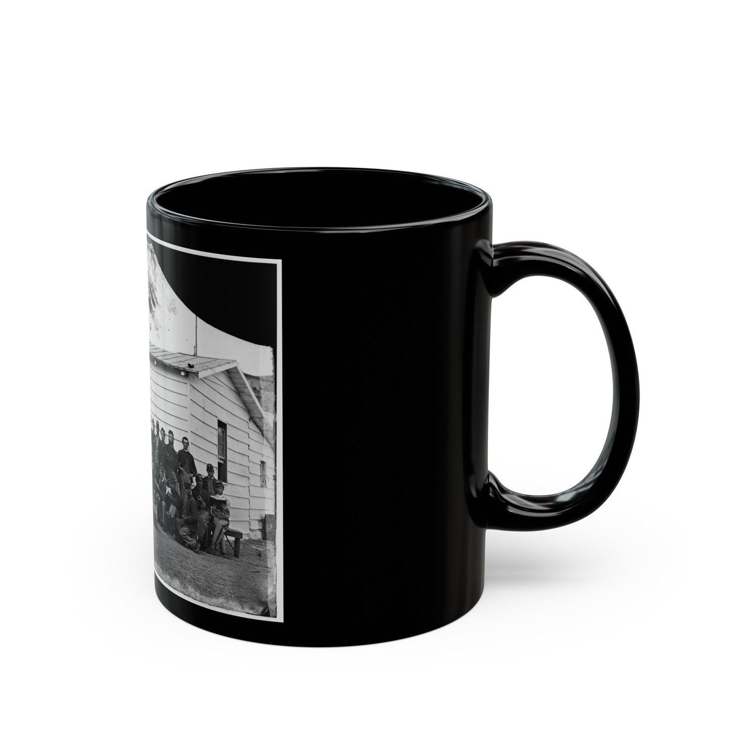 Washington, D.C. Drum Corps Of 10th Veteran Reserve Corps At Leisure (U.S. Civil War) Black Coffee Mug-The Sticker Space