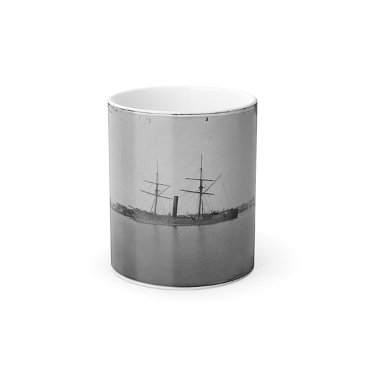Washington, D.C. Ex-Confederate Iron-Clad Ram Stonewall at Anchor; U.S. Capitol in the Background (U.S. Civil War) Color Morphing Mug 11oz-11oz-The Sticker Space