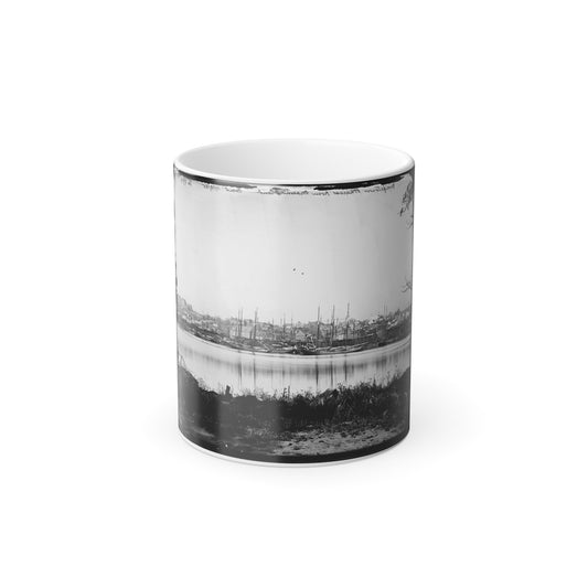 Washington, D.C. Georgetown Waterfront With Sailing Vessels, Seen From Mason's Island (U.S. Civil War) Color Morphing Mug 11oz-11oz-The Sticker Space