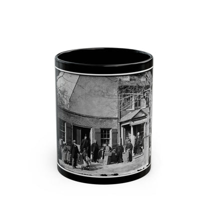 Washington, D.C. Group Before Office Of U.S. Christian Commission, 8th And H Sts. Nw (U.S. Civil War) Black Coffee Mug-11oz-The Sticker Space