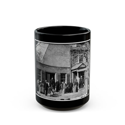 Washington, D.C. Group Before Office Of U.S. Christian Commission, 8th And H Sts. Nw (U.S. Civil War) Black Coffee Mug-15oz-The Sticker Space