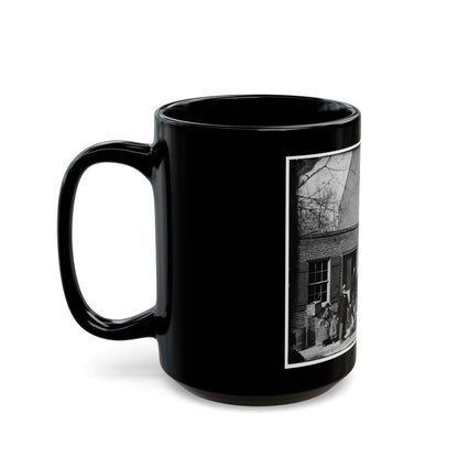 Washington, D.C. Group Before Office Of U.S. Christian Commission, 8th And H Sts. Nw (U.S. Civil War) Black Coffee Mug-The Sticker Space