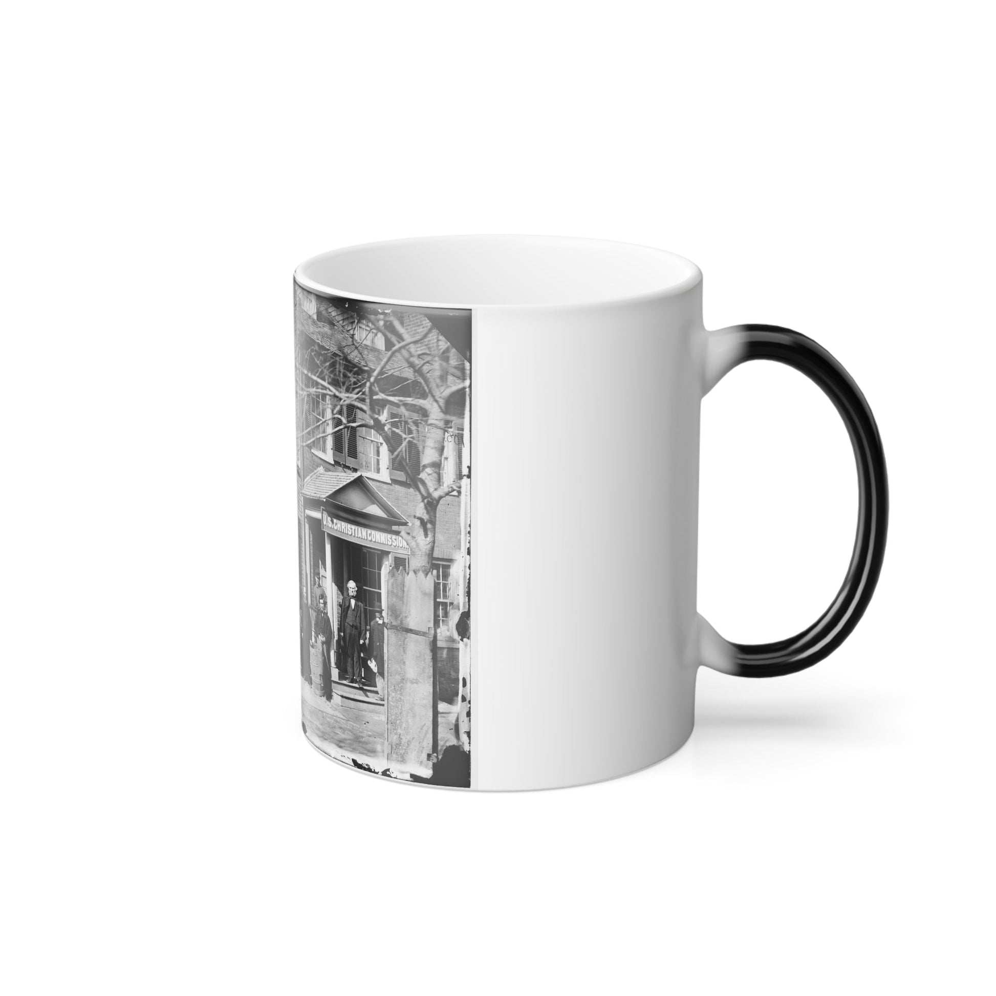 Washington, D.C. Group Before Office of U.S. Christian Commission, 8Th and H Sts. Nw (U.S. Civil War) Color Morphing Mug 11oz-11oz-The Sticker Space