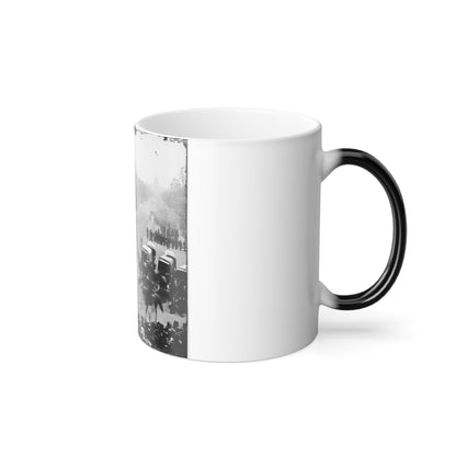 Washington, D.C. Group of Ambulances Followed by Band and Infantry Units on Pennsylvania Avenue Near the Treasury (U.S. Civil War) Color Morphing Mug 11oz-11oz-The Sticker Space