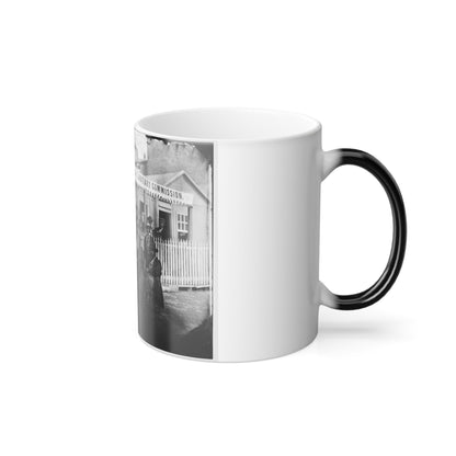 Washington, D.C. Group of Sanitary Commission Workers at the Entrance of the Home Lodge (U.S. Civil War) Color Morphing Mug 11oz-11oz-The Sticker Space